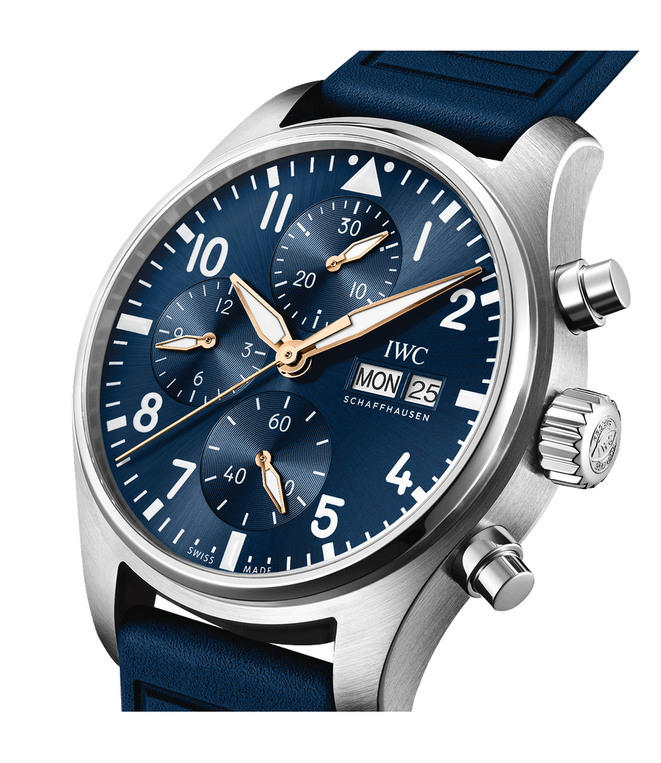 IWC-Pilot’s-Watch-Chronograph mit blauem Zifferblatt