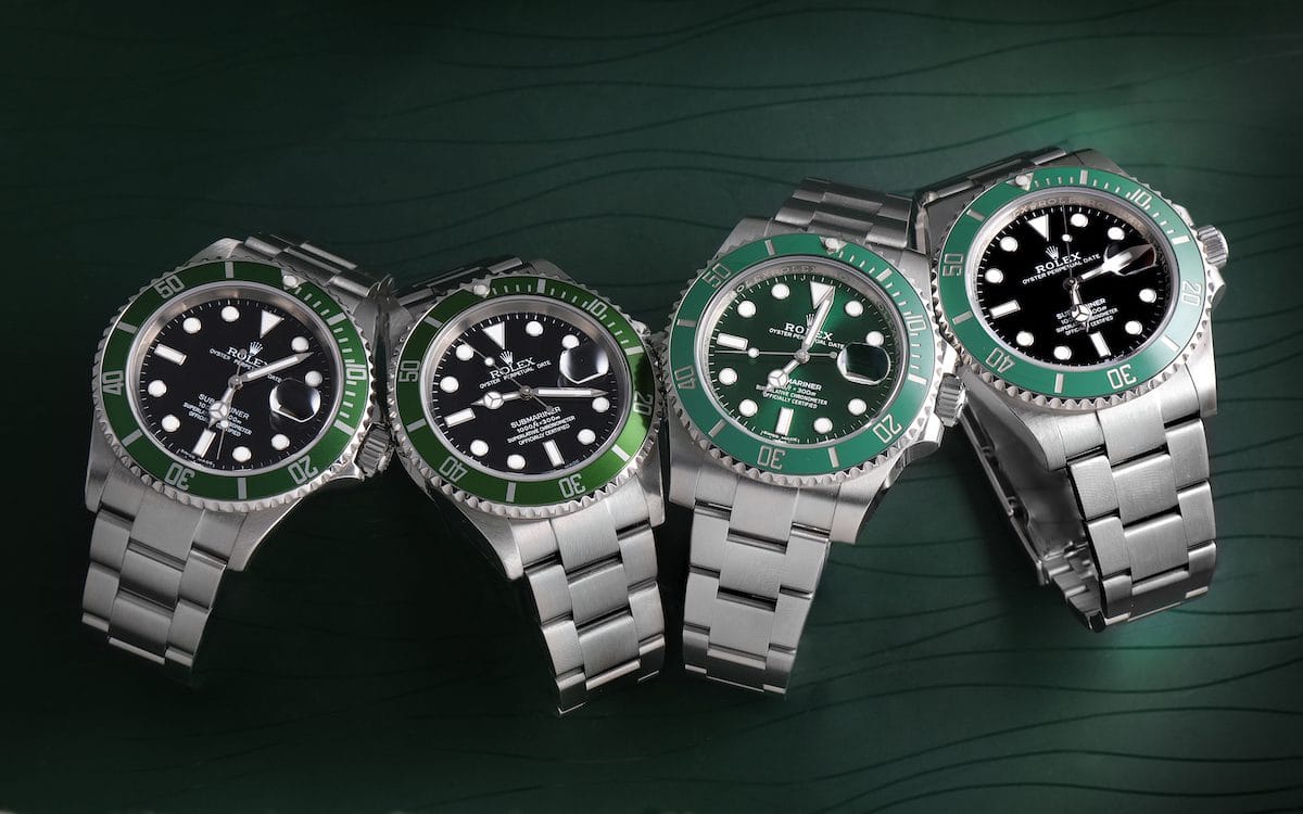 Zifferblatt- und Lünettenvarianten der Rolex Submariner