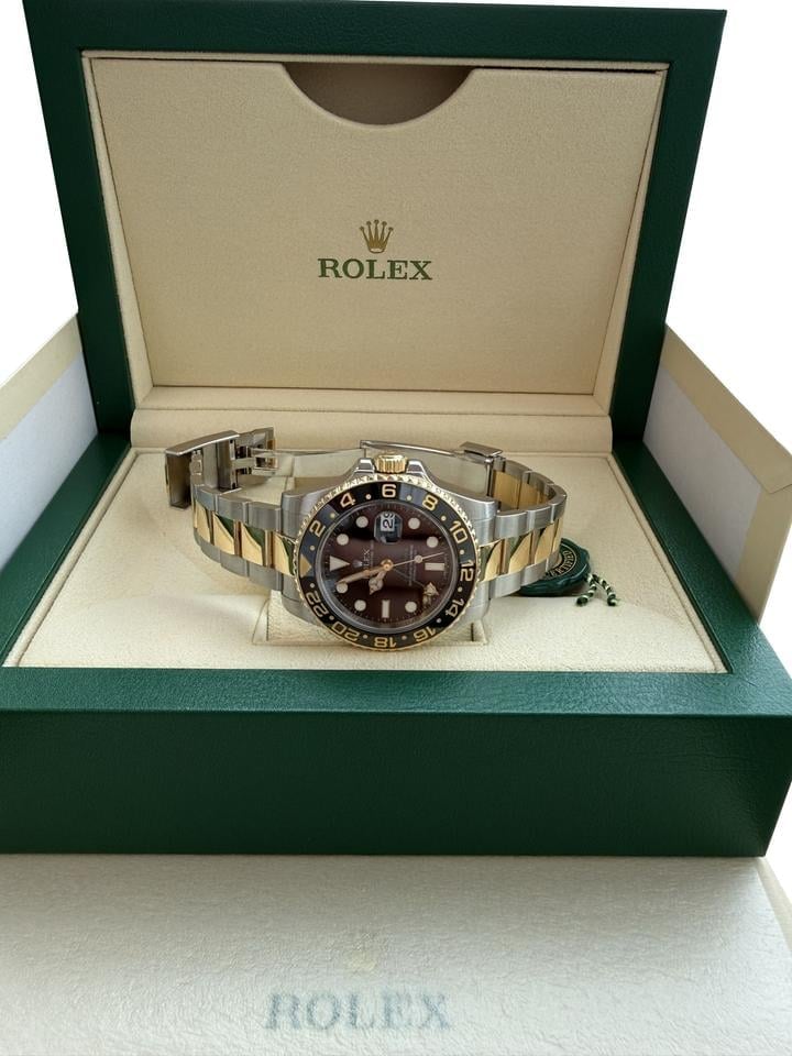 Rolex GMT Master II 40 mm nerezová ocel žluté zlato dvoubarevné keramická luneta hodinky, 116713LN — 2 z 16