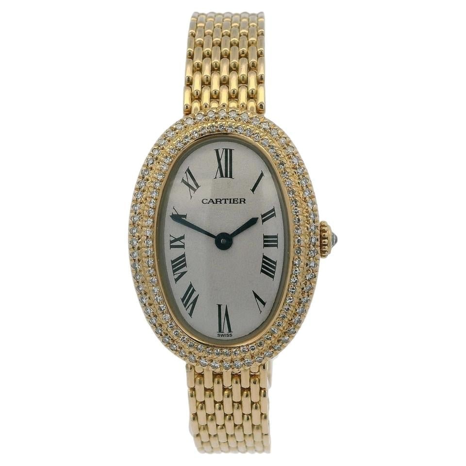 Cartier Baignoire 18K Yellow Gold Factory Diamond Grain de Riz Bracelet, 82091177 — 1 of 8
