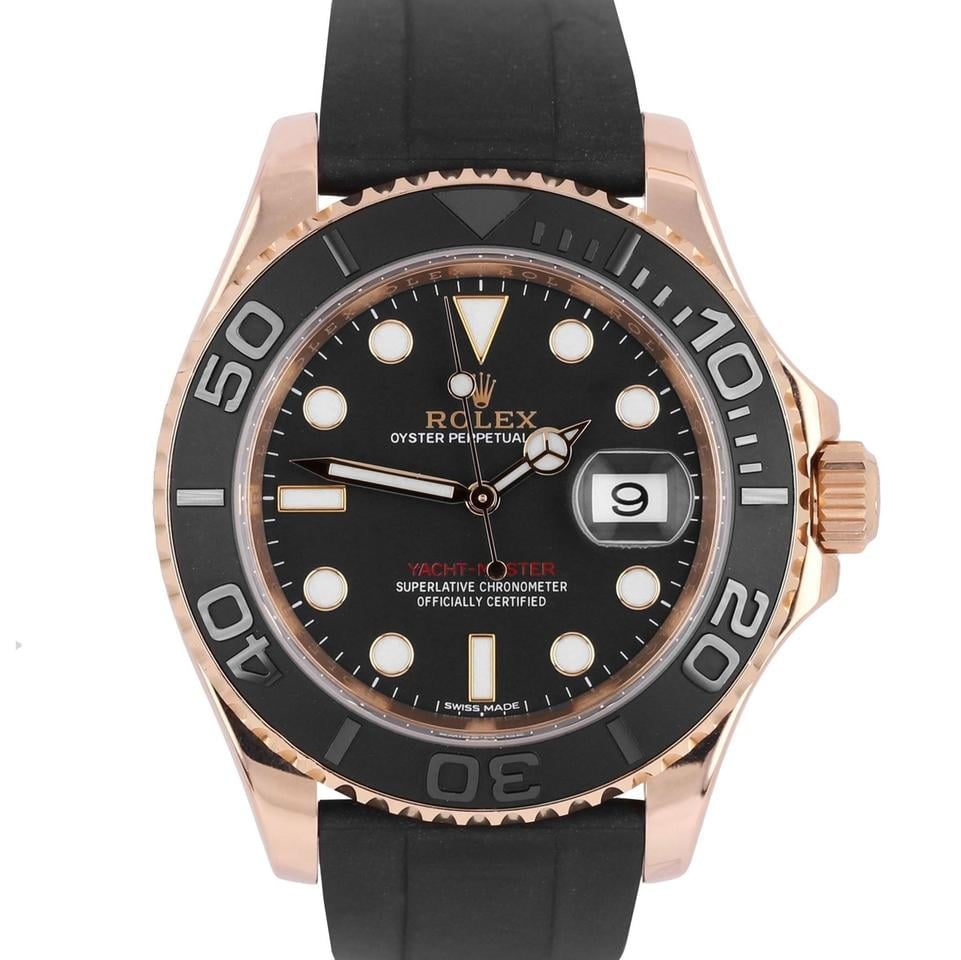 Rolex Yacht Master 40 černé 18K Everose Gold Oysterflex guma, 116655 — 1 z 8