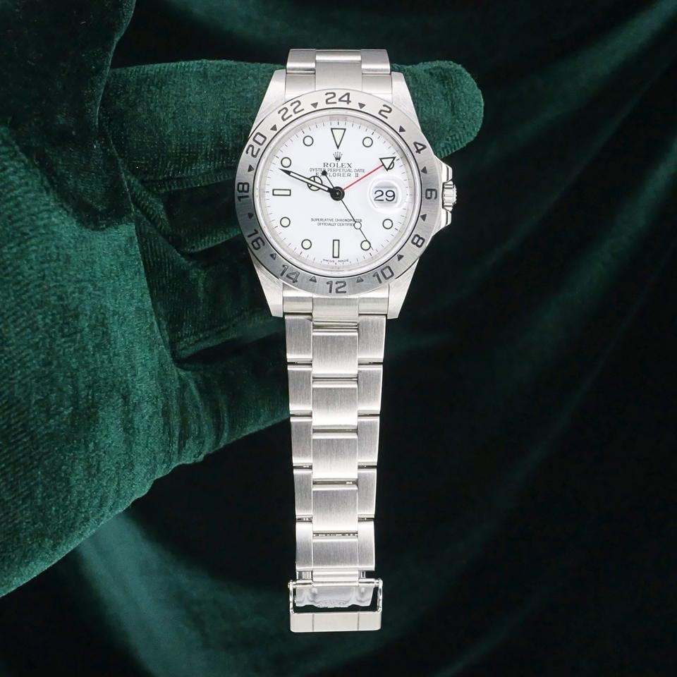 Rolex Explorer II Polar Swiss Made bílý ciferník Oyster náramek nerezová ocel Mint kompletní sada, 16570 — 2 z 16