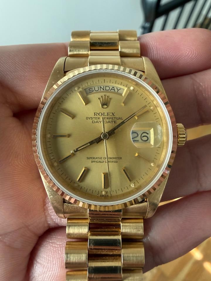 Rolex Day Date 36 mm ciferník Champagne, 18038 — 1 z 12