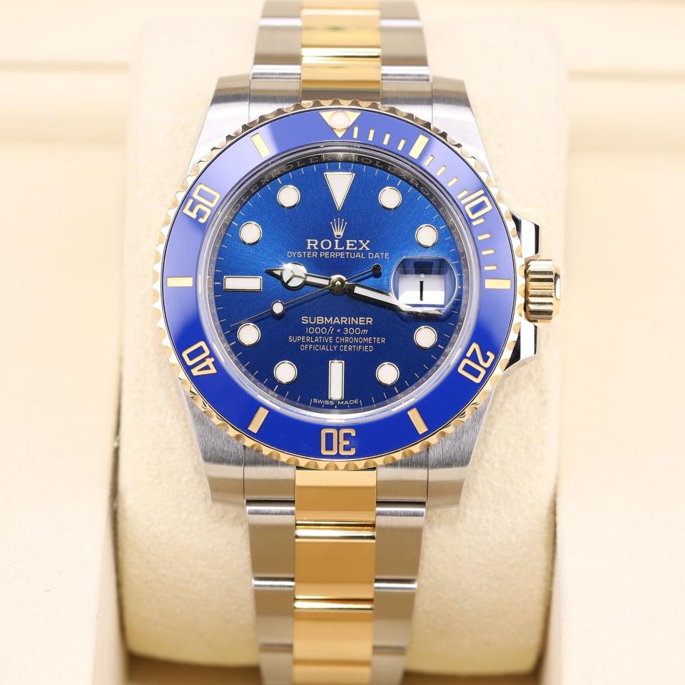 Rolex Submariner Date Bluesy modrý ciferník jako nové plná sada bezchybné, 116613LB — 1 z 9
