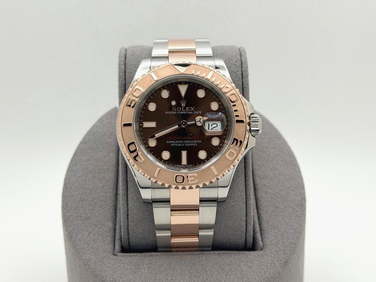 Rolex Yacht Master 40mm čokoládový ciferník 18K růžové zlato nerezová ocel krabice, 116621 — 2 z 12