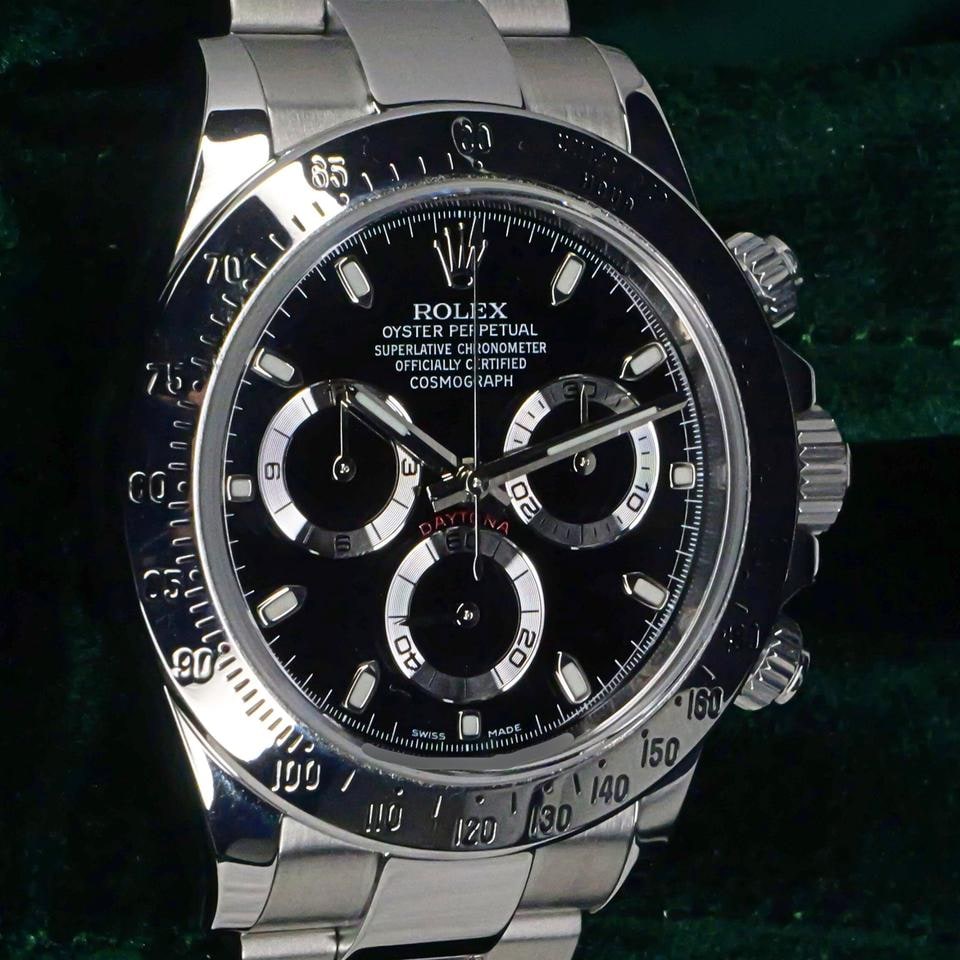 Rolex Cosmograph Daytona černý ciferník ocelový náramek Oyster mint kompletní sada, 116520 — 1 z 16