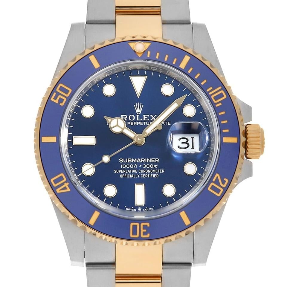 Rolex Submariner Date Bluesy modrý ciferník náhodné sériové číslo použité pánské hodinky, 126613LB — 1 z 7