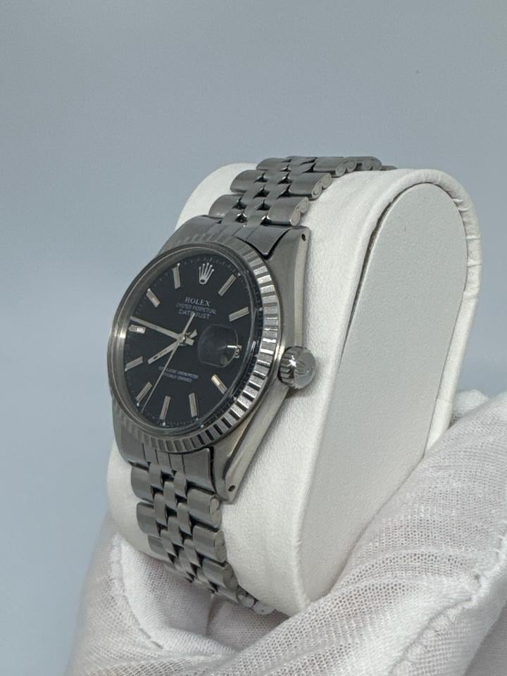 Rolex Datejust 36 Vintage Fully Verified Rare Black Dial Fluted Bezel, 1603 — 2 of 11