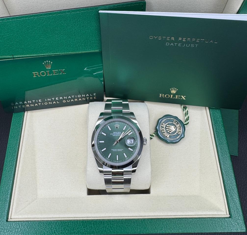Rolex Datejust 41mm mátově zelený nenošený zcela nový 2026, 126300 — 1 z 8