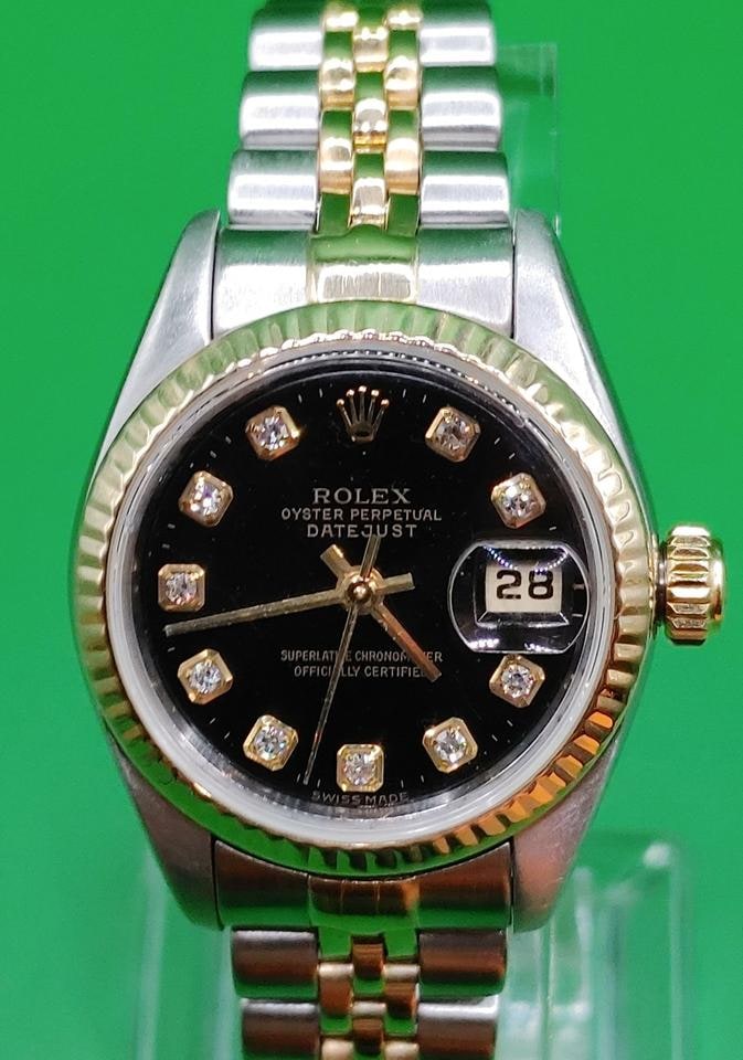 Rolex Lady Datejust 26mm černý diamantový ciferník servis leden 2026, 79173 — 1 z 15