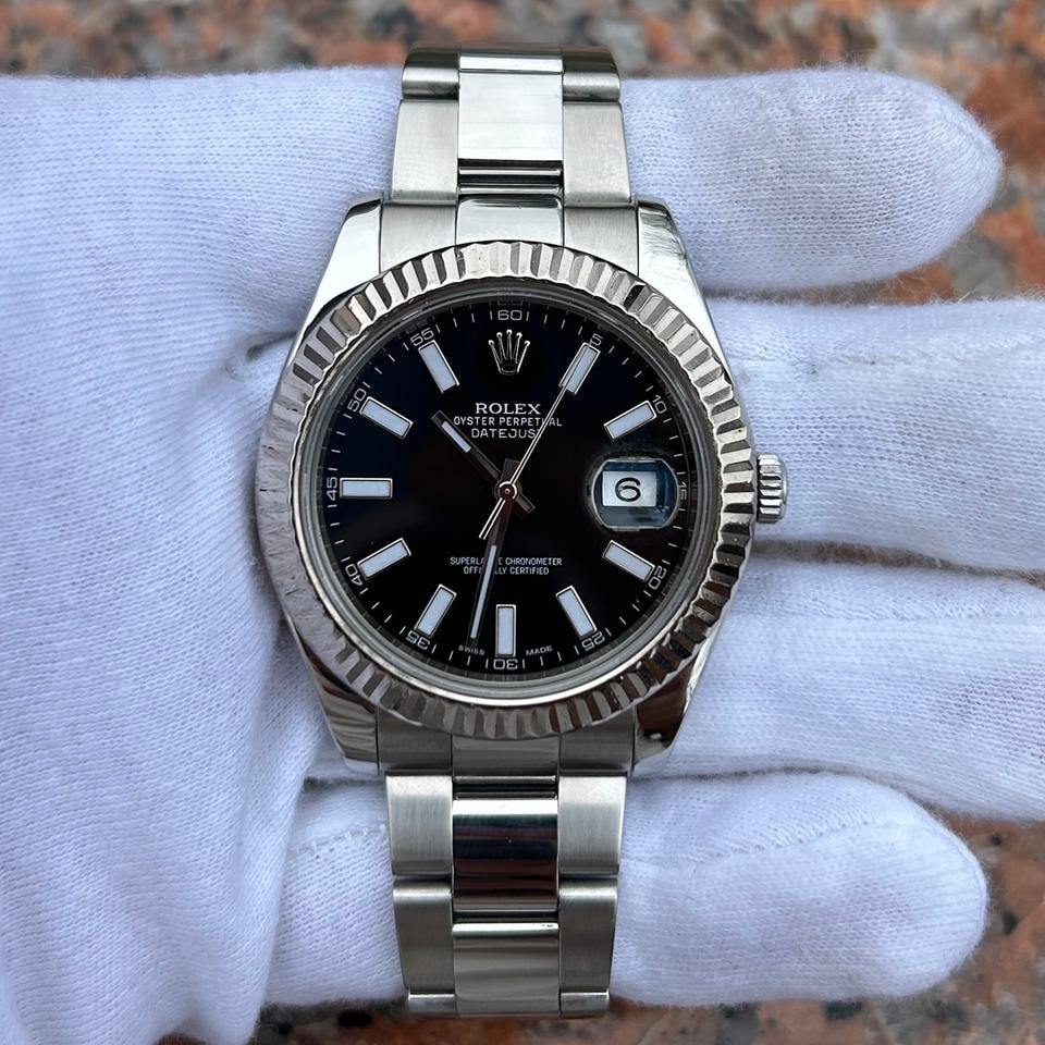 Rolex Datejust II 41mm černý stick dial Oyster, 116334 — 1 z 13