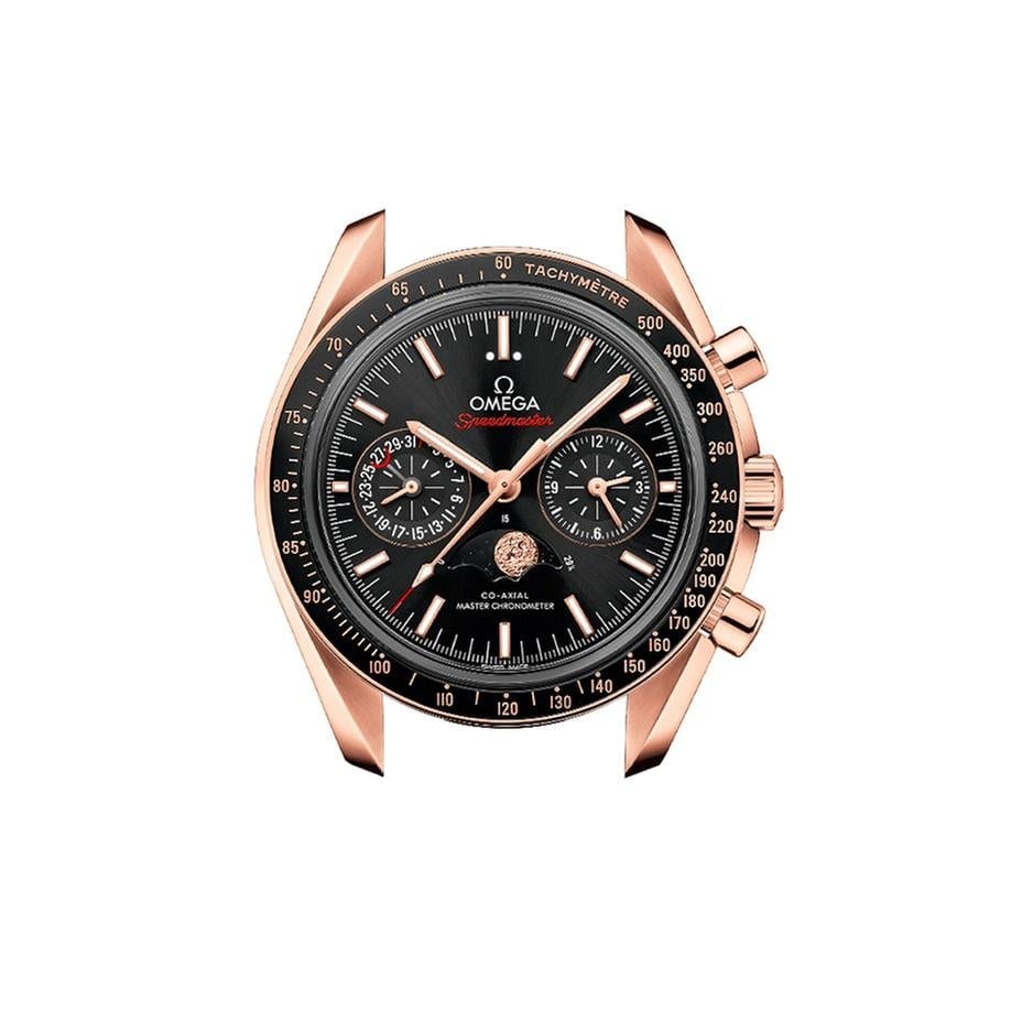 Omega Speedmaster Moonphase Two Counters Co Axial Master Chronometer Chronograph 44,25 mm Sedna Gold am Lederarmband, 304.63.44.52.01.001 — 2 von 7