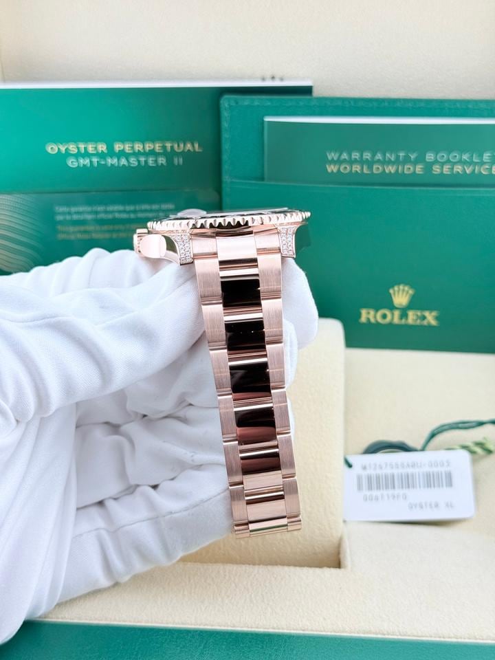 Rolex GMT Master II růžové zlato tovární rubín safír Pepsi zcela nové 2021, 126755SARU — 2 z 9