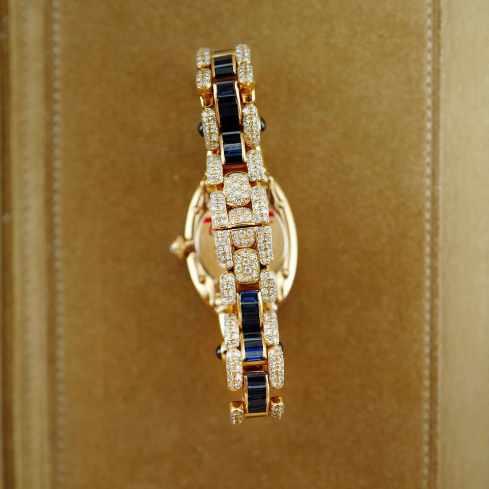 Cartier Baignoire žluté zlato 1920 originální safír a diamanty, WL4016DA — 2 z 8