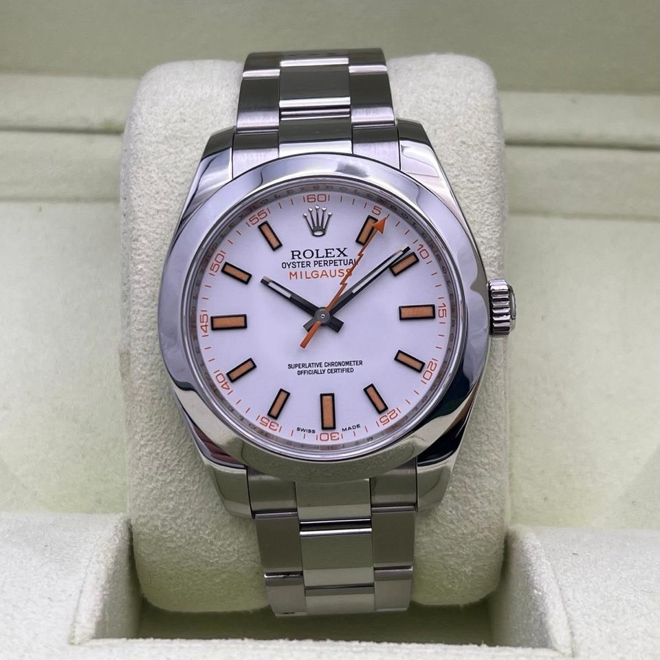 Rolex Milgauss Weißes Zifferblatt Sehr guter Zustand, 116400 — 1 von 6
