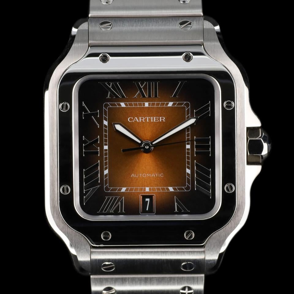 Cartier Santos de Cartier Large Tabakbraunes Zifferblatt Armband Full Set, WSSA0064 — 1 von 12