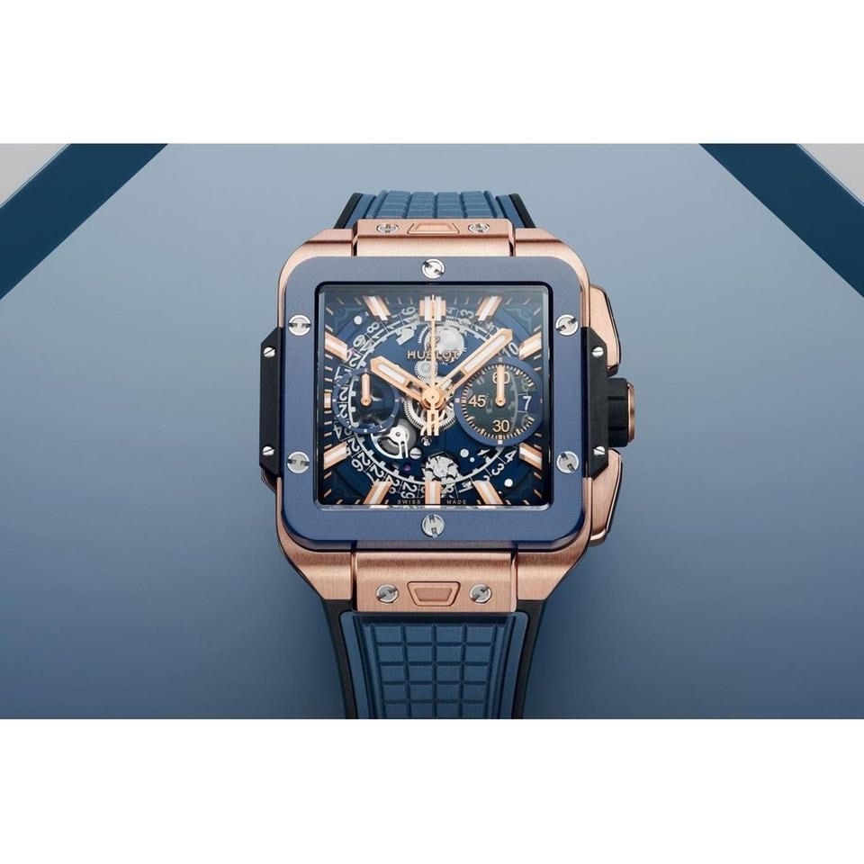 Hublot Square Bang Unico King Gold blaue Keramik 42mm, 821.OL.5180.RX — 2 von 7