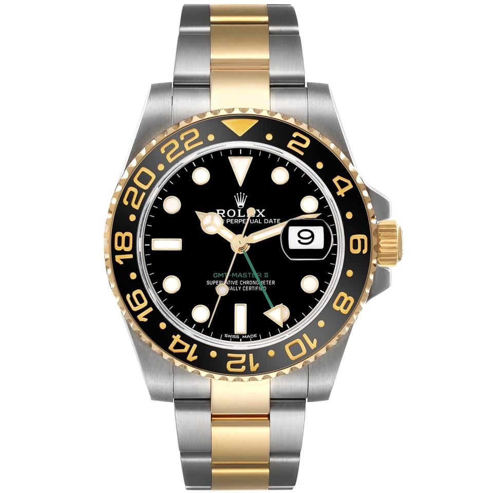 Rolex GMT Master II 40 mm nerezová ocel žluté zlato dvoubarevné keramická luneta hodinky, 116713LN — 1 z 16
