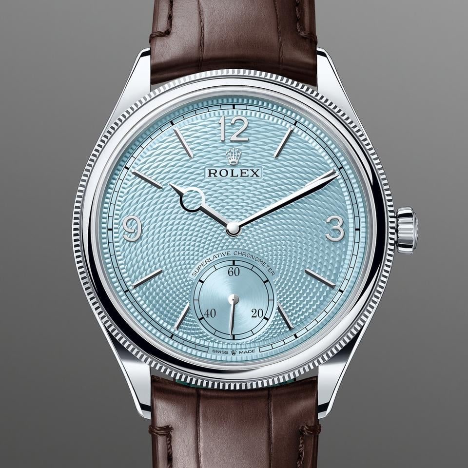 Rolex 1908 Ice Blue Platin Braun Leder 39mm Brandneu Juli 2026, 52506 — 1 von 10