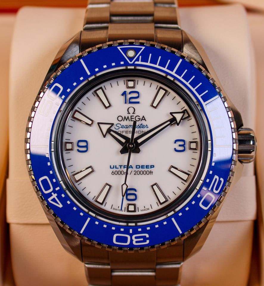 Omega Seamaster Planet Ocean Ultra Deep 6000M Seltene blaue und weiße, 215.30.46.21.04.001 — 1 von 13
