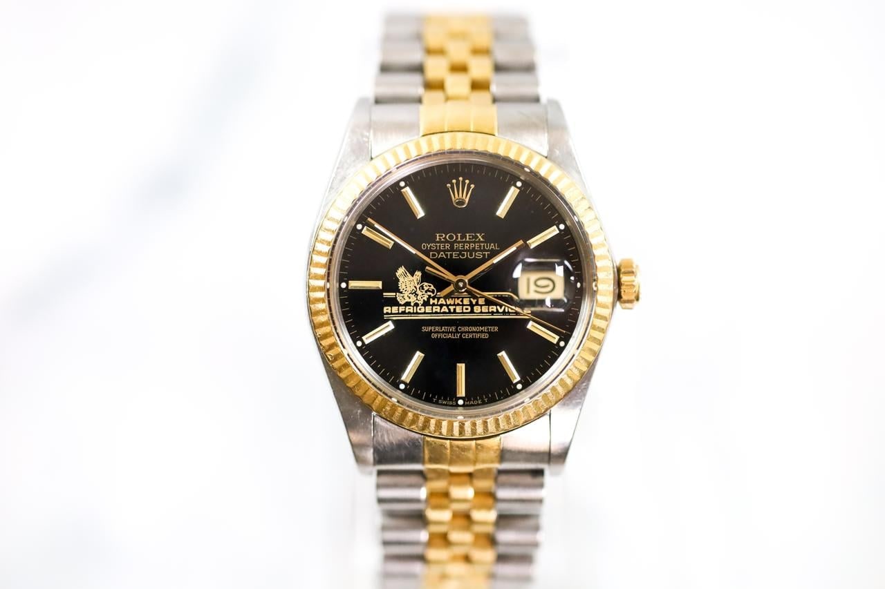 Rolex Datejust 36 dvoubarevný Jubilee žluté zlato tovární Hawkeye Company Stamp 1987, 16013 — 1 z 9
