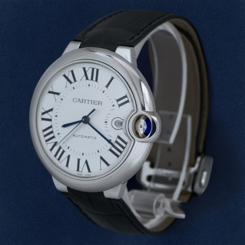 Cartier Ballon Bleu de Cartier 42mm ocelový stříbrný římský ciferník plná sada, WSBB0026 — 1 z 6