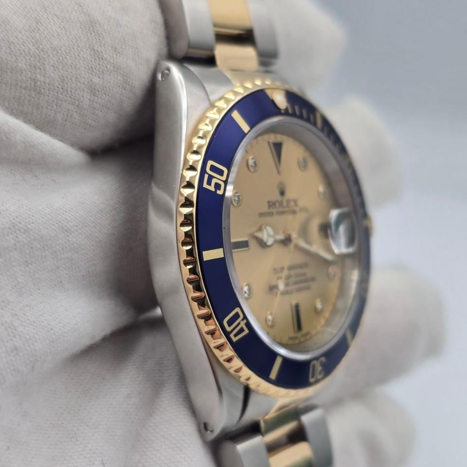 Rolex Submariner Date šampaňský Serti diamantový ciferník dvoutónový, 16613 — 2 z 8