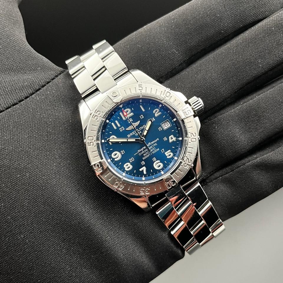 Breitling Superocean A17360 Blaues Zifferblatt 42mm Automatik, A17360 — 1 von 12