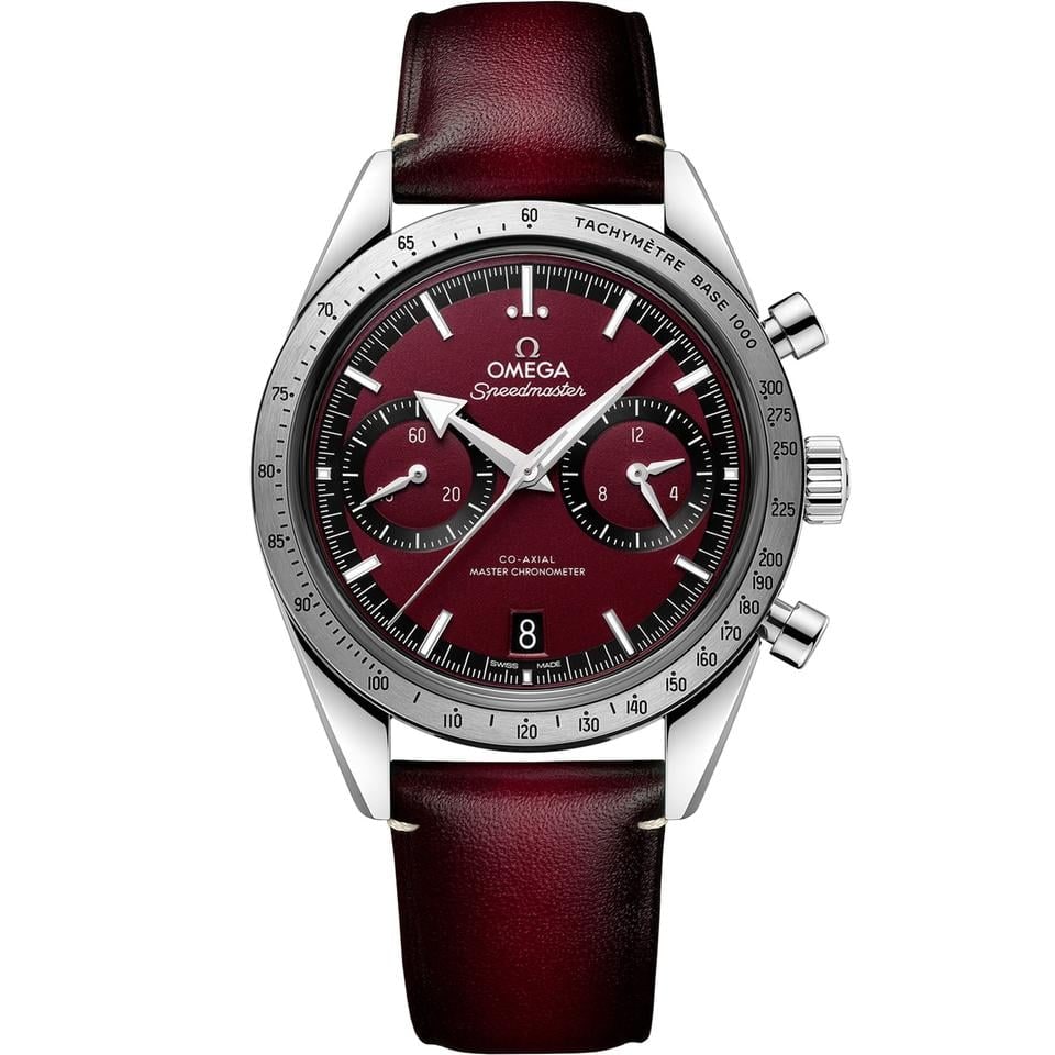 Omega Speedmaster 57 Heritage Models Co-Axial Master Chronograph 40.5mm Steel on Leather Strap, 332.12.41.51.11.001 — 1 of 9