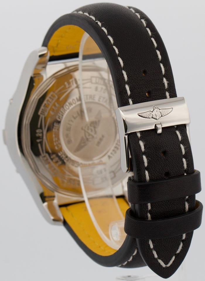 Breitling Super Avenger A13370 Weißes Zifferblatt Edelstahl Schwarzes Leder 48mm Uhr, A13370 — 2 von 5