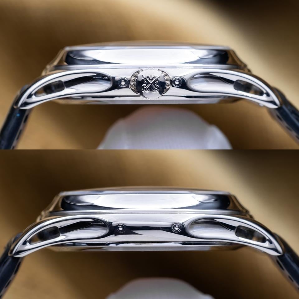 Patek Philippe Annual Calendar Moonphase Complication bílé zlato modrý ciferník 40mm plná sada kompletní sada, 5205G-013 — 2 z 16