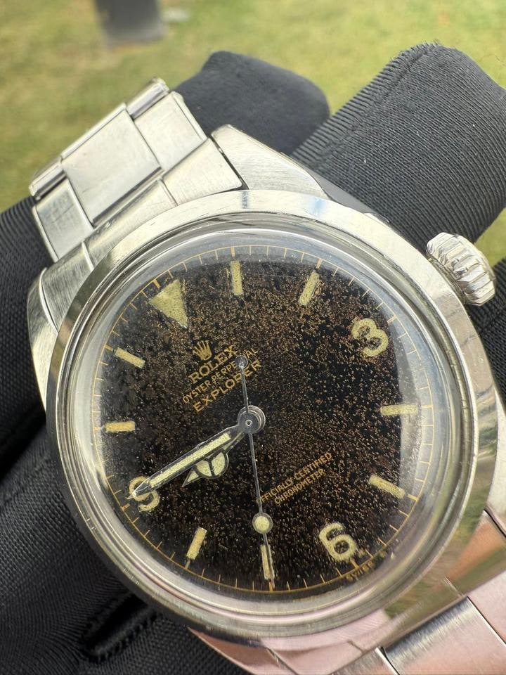 Rolex Explorer Vintage Tropical Dial Grading Card 1958, 6610 — 1 of 6
