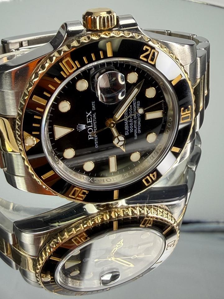 Rolex Submariner Date 18K žluté zlato Oystersteel černá keramická luneta 40mm, 116613LN — 1 z 13