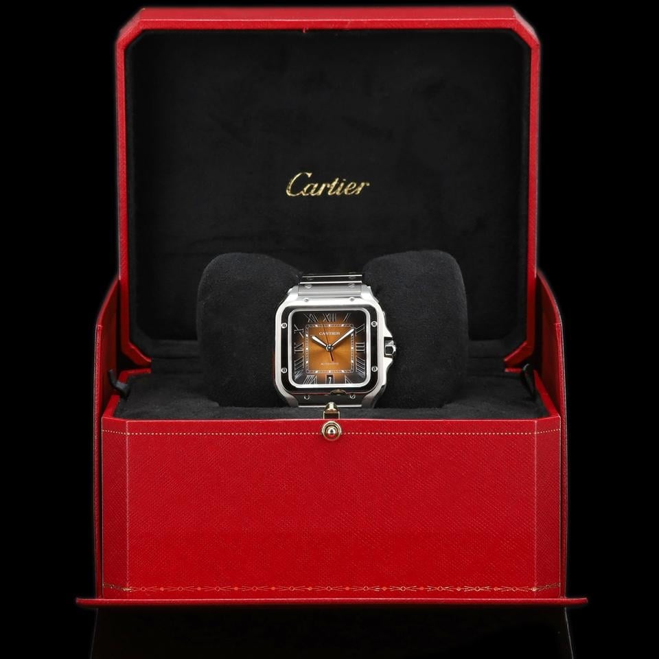 Cartier Santos de Cartier Large Tabakbraunes Zifferblatt Armband Full Set, WSSA0064 — 2 von 12