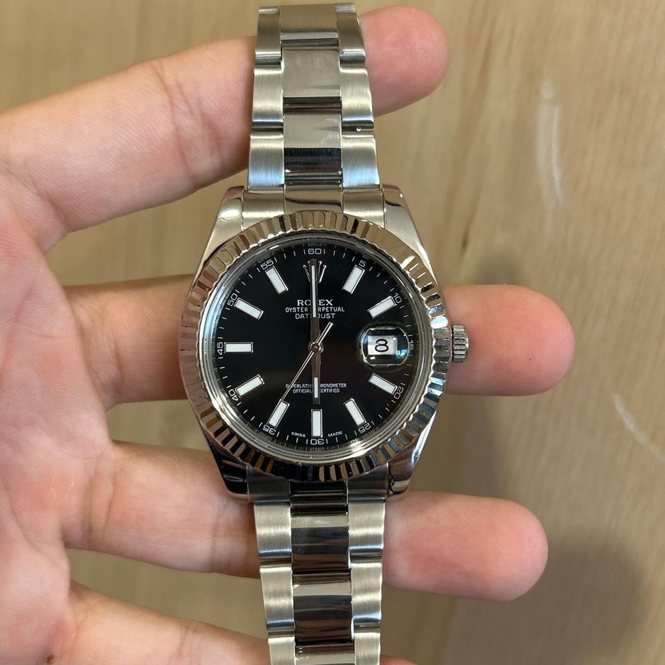 Rolex Datejust II 41mm černý stick dial Oyster, 116334 — 2 z 13
