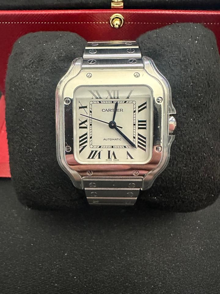 Cartier Santos de Cartier Full Set Box Papers Receipt und 2 zusätzliche Armbanduhren, WSSA0029 — 1 von 8