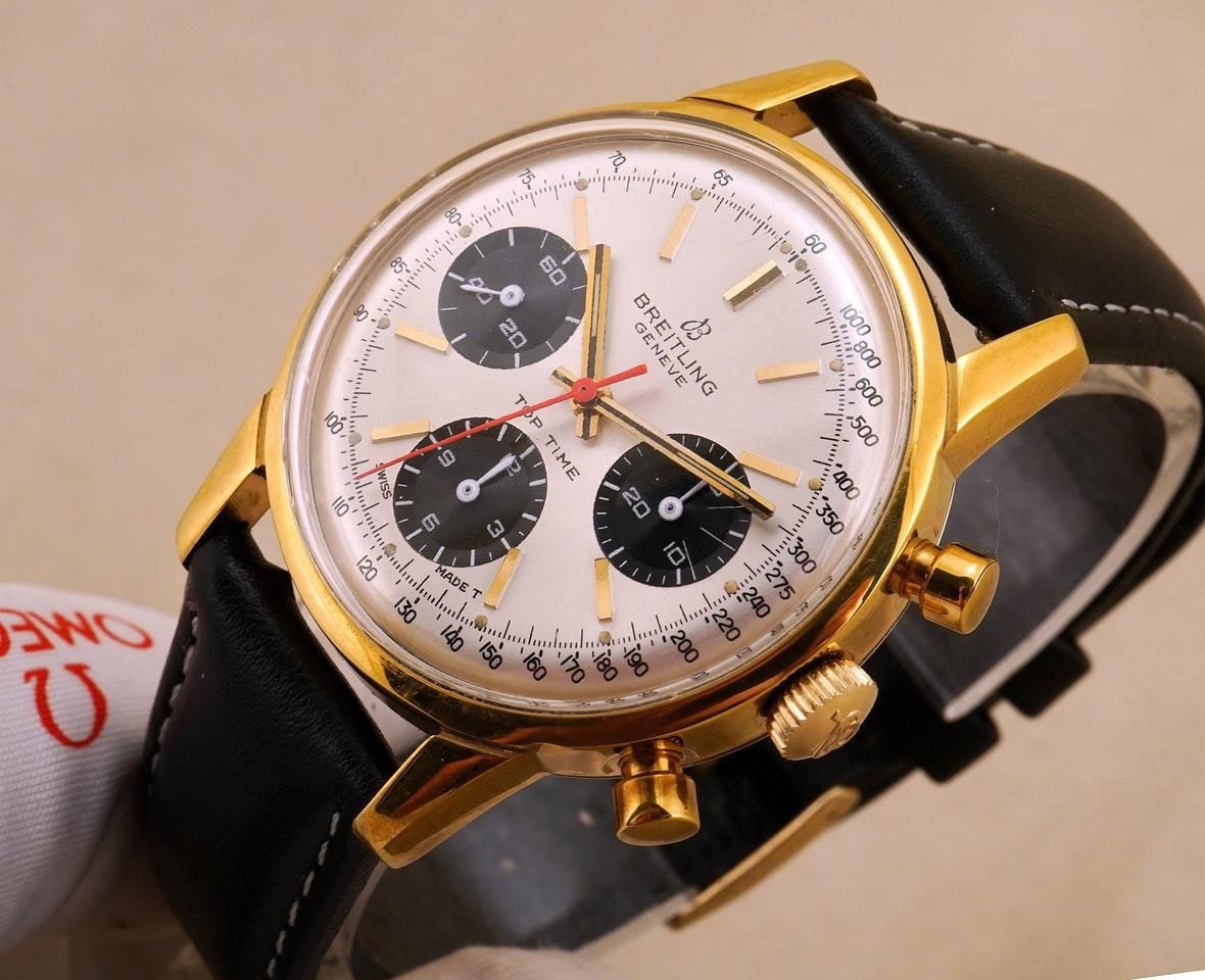 Breitling Top Time Vintage Ref. 810 Venus 175 Kalibr Panda Ciferník 1960s, 810 — 1 z 14