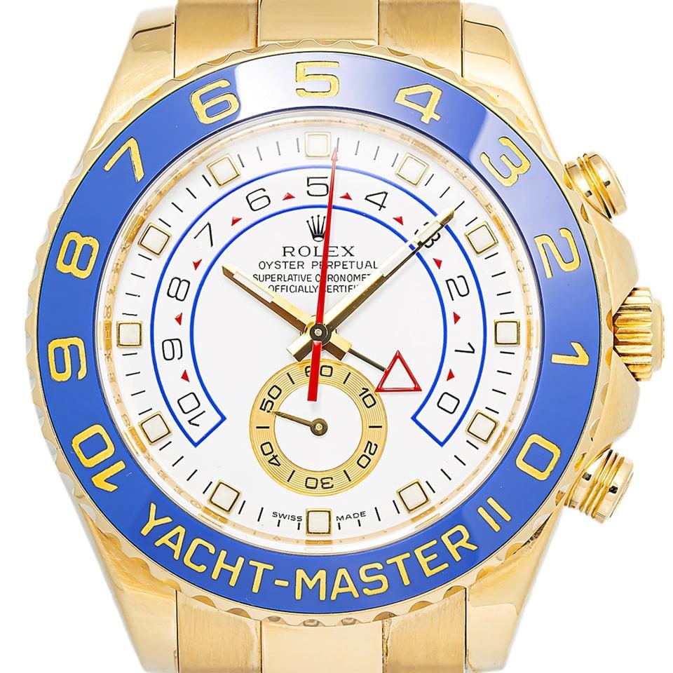 Rolex Yacht-Master II Oyster 18K Yellow Gold White Dial Automatic Men's Watch 44mm, 116688 — 1 of 6