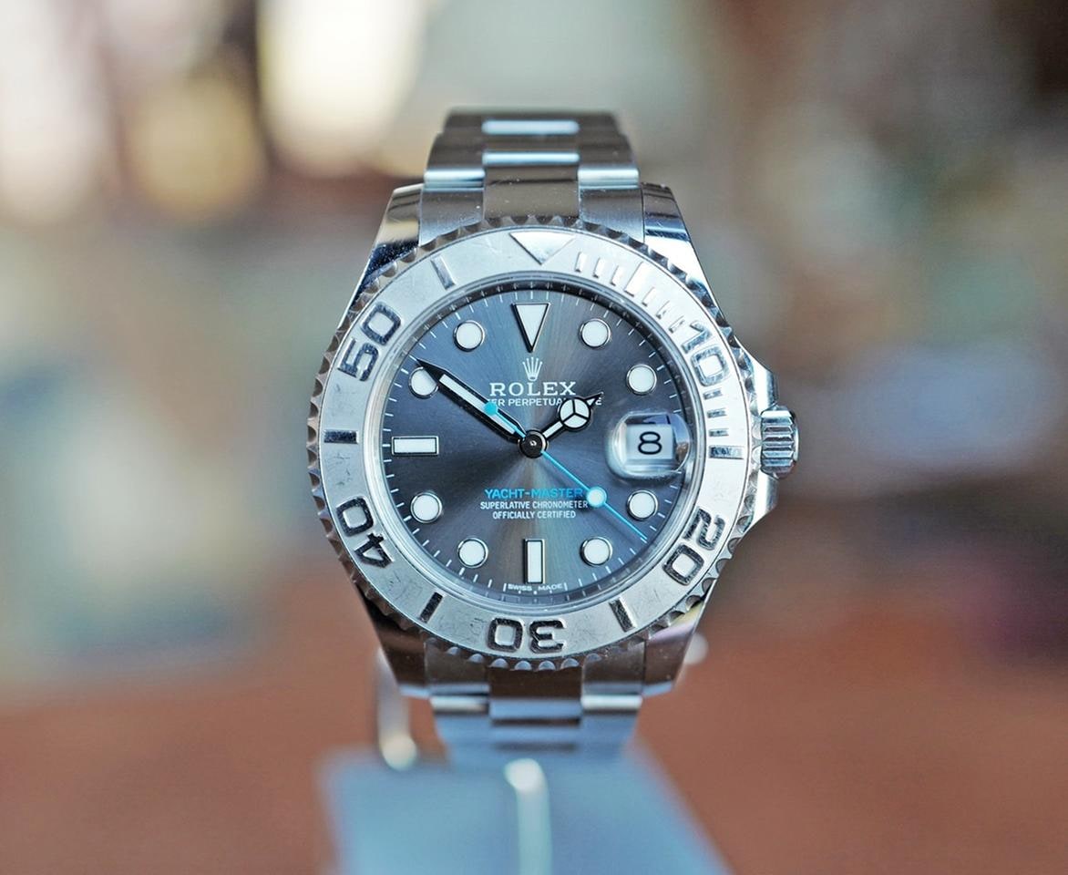 Rolex Yacht Master 37 Oyster ciferník Rhodium Platinum Oystersteel 37mm, 268622 — 1 z 13