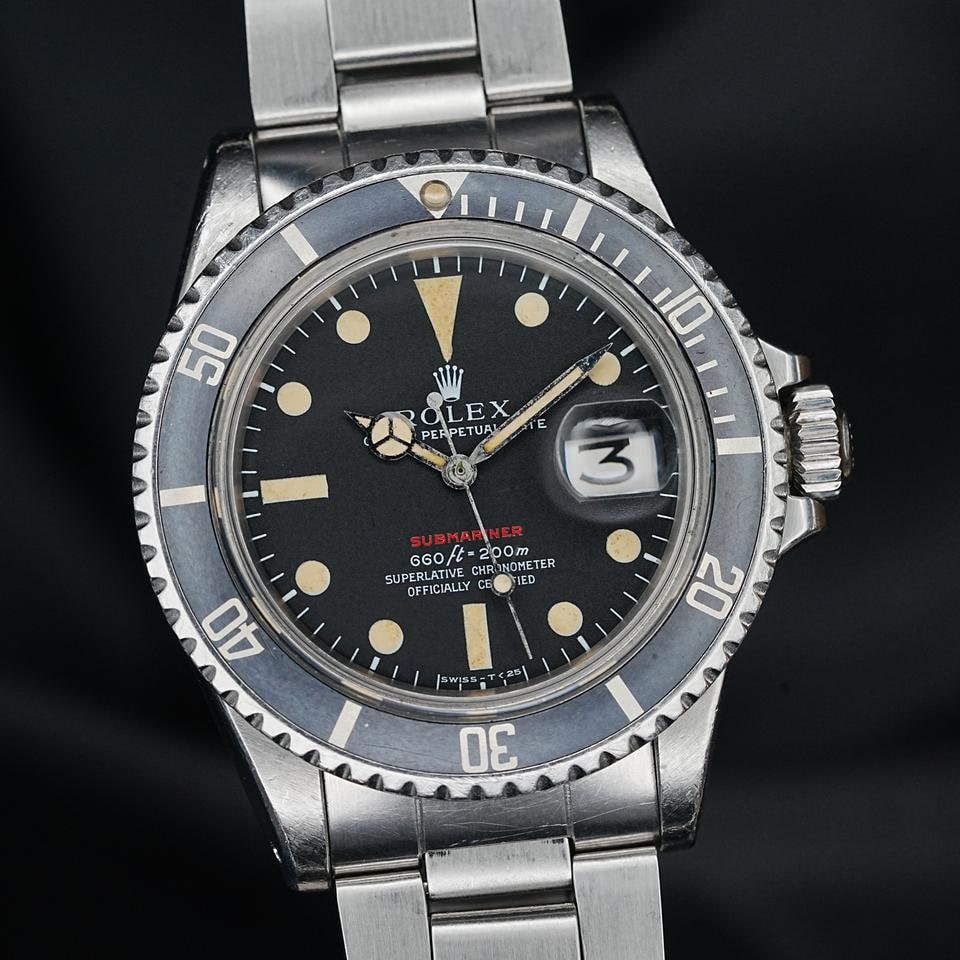 Rolex Submariner Date 40mm Matte Black Red Sub MK IV Dial Preowned Watch Only 1971, 1680 — 1 of 16