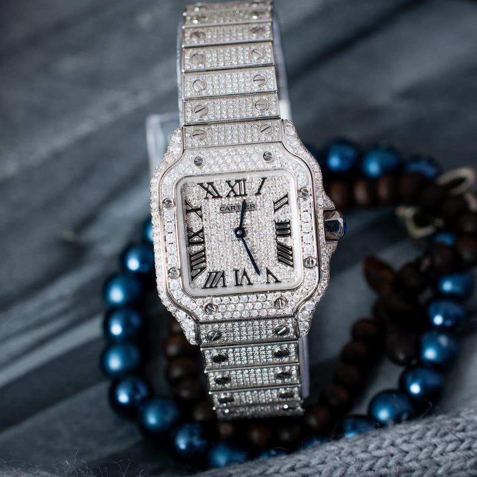 Cartier Santos de Cartier Small Iced Out, WSSA0082 — 1 von 4