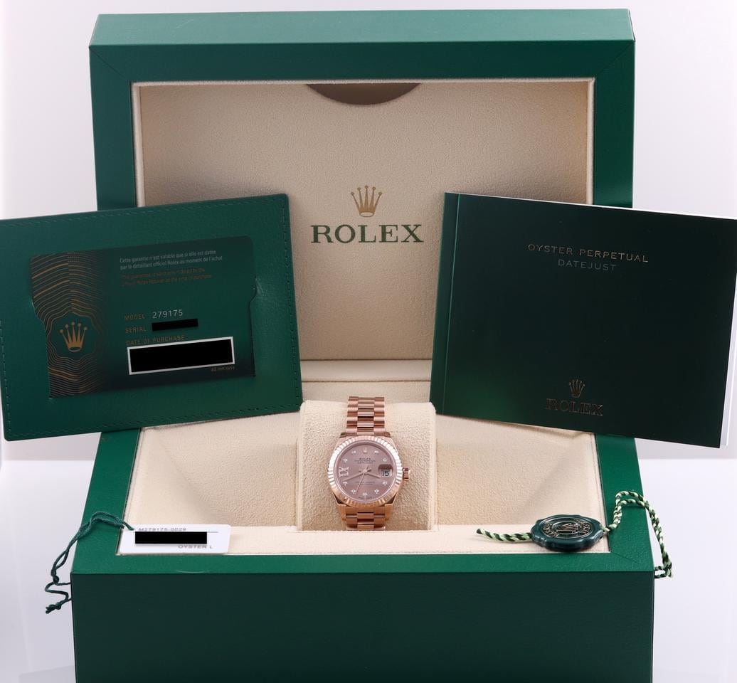 Rolex Lady Datejust 28mm růžové zlato diamantová hvězda Everose plná sada 2025, 279175 — 2 z 12