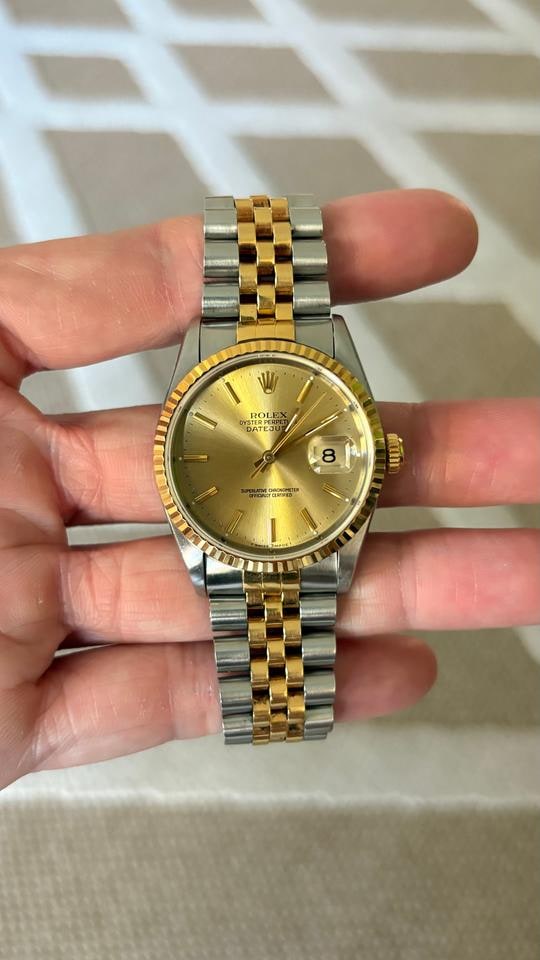 Rolex Datejust 36 dvoubarevné provedení, šampaňský ciferník, 1993, 16233 — 1 z 14
