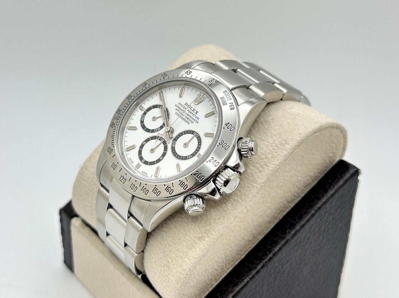 Rolex Cosmograph Daytona Zenith bílý ciferník ocelové pouzdro krabice záruční knížky, 16520 — 2 z 9