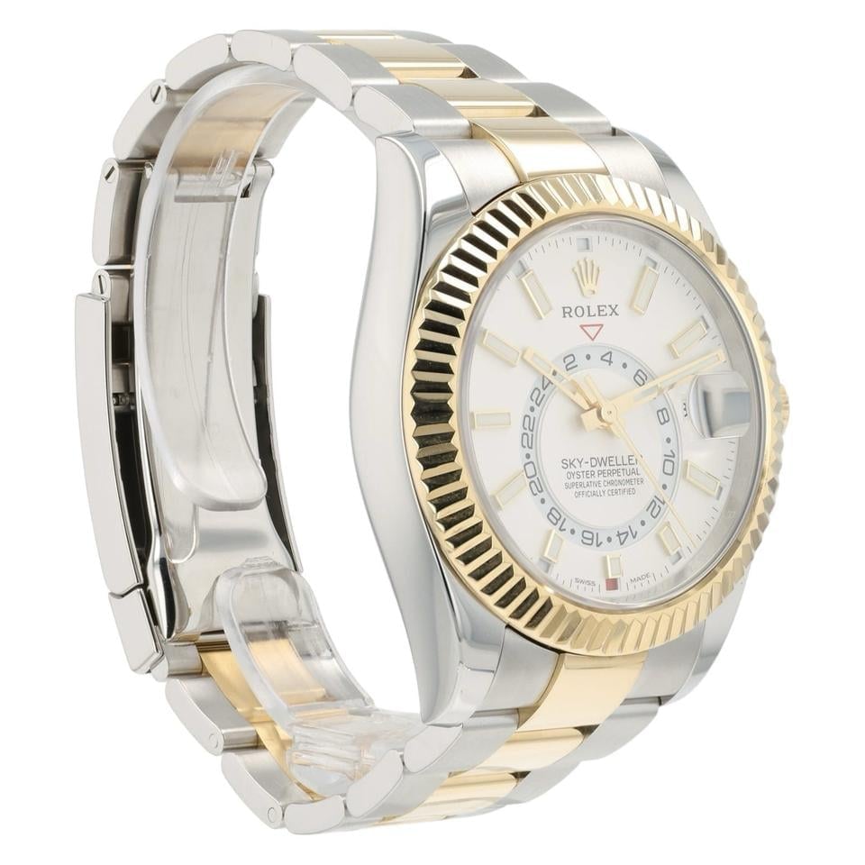 Rolex Sky Dweller bílý ciferník zlato nerezová ocel 42mm automatické pánské hodinky, 326933 — 2 z 10