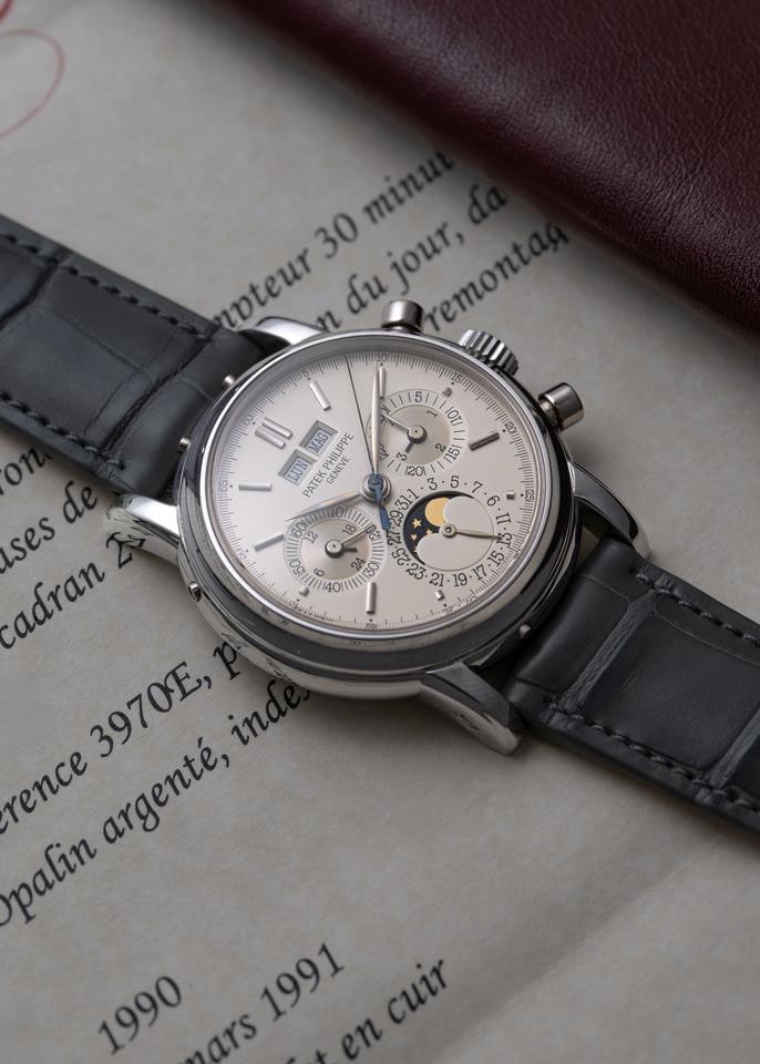 Patek Philippe Perpetual Calendar Chronograph Second Series Platinum, 3970EP — 1 of 9