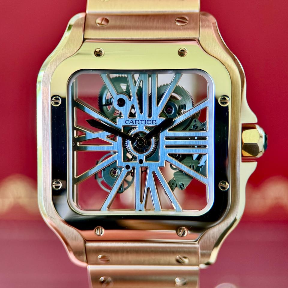Cartier Santos de Cartier Roségold Skelett Vollset Garantie bis 2030 Makelloses Sammler-Set, WHSA0016 — 1 von 16