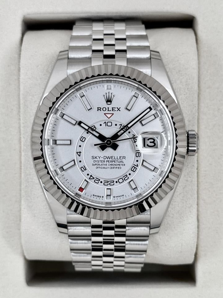 Rolex Sky Dweller 42mm nerezová ocel Jubilee bílý ciferník zcela nové 2026, 336934 — 1 z 10