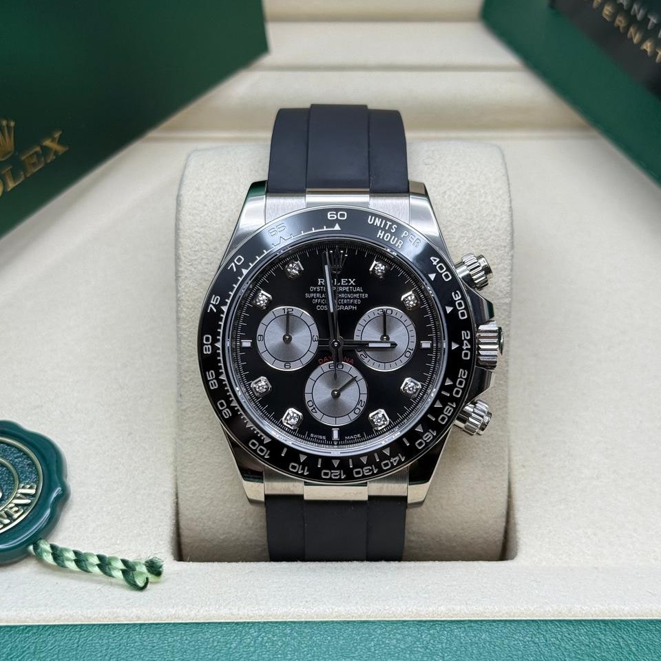 Rolex Daytona Černý diamantový ciferník Gumový náramek Oysterflex, 126519LN-0006 — 1 z 8