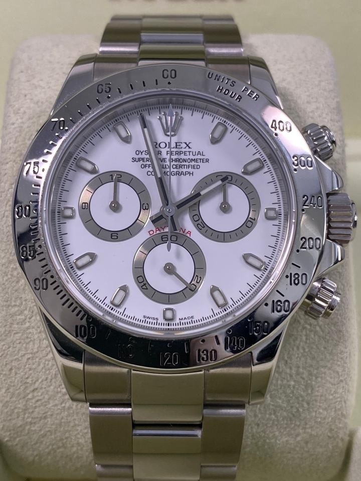 Rolex Daytona D Series nerezová ocel bílý ciferník výborný stav, 116520 — 1 z 12